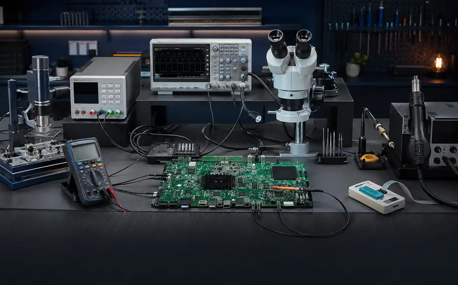 Главная фотография мастерской TV Repair с профессиональным оборудованием